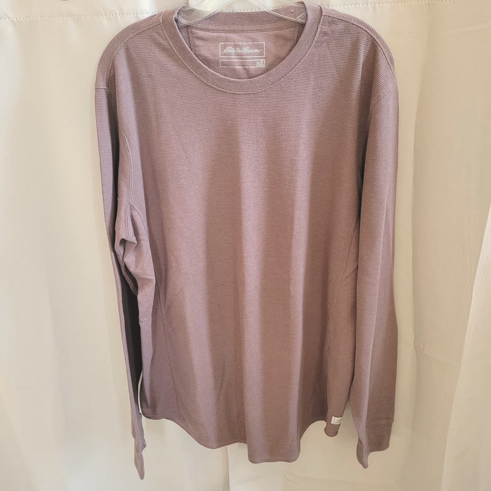 Eddie Bauer Mens Thermal Shirt XL Waffle Knit Crewneck Gorpcore Cabin 21733